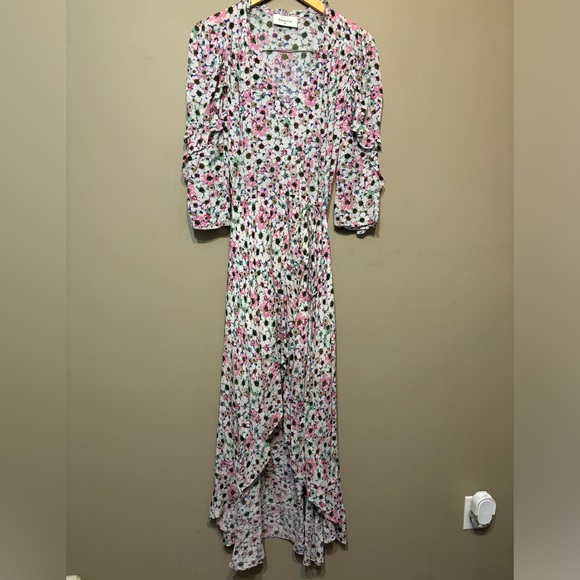 BERENICE PARIS Reece Dress Venice Beach, Boho Floral Wrap Maxi Hi-Low - Picture 3 of 14
